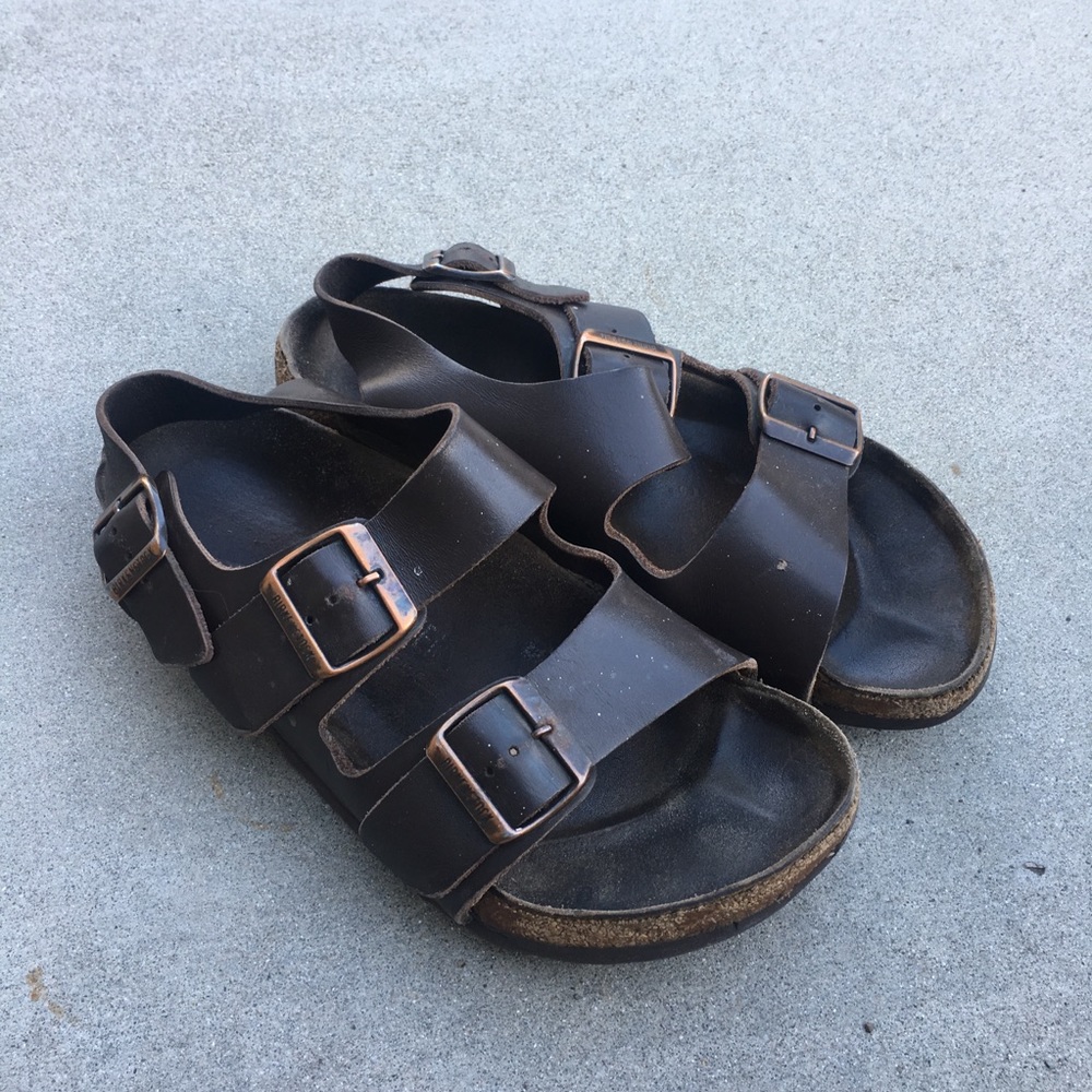 Brown slingback Birkenstock